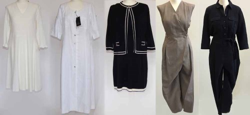 Lot 416 - A mixture of five casual dresses and jumpsuits