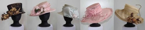 Lot 439 - A collection of five occasional hats
