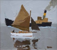 Lot 480 - Donald McIntyre, Sail and Steam No.1, oil.