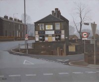 Lot 496 - Russell Howarth, Post Office, Denshaw, oil.