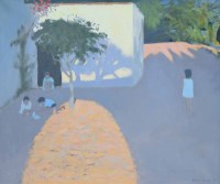 Lot 499 - Andrew Macara, Courtyard, Los Cristianos, Tenerife, oil.