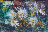 Lot 507 - J.L. Isherwood, Marguerites, oil.
