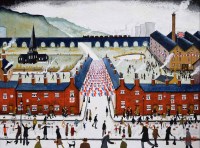 Lot 527 - John Hanley, The Street Party, oil.