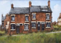Lot 530 - David Brammeld, Derelict City (Hanley, Stoke-on-Trent), acrylic.