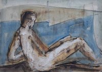 Lot 535 - Tadeusz Was, Reclining figure, mixed media.