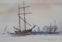 Lot 564 - Peter Knox, Brigantine at the Mill, watercolour.
