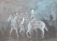 Lot 571 - William Norman Gaunt, Going to the Start, watercolour.