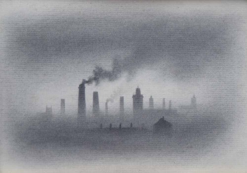 Lot 581 - Trevor Grimshaw, Smoke, graphite.