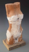 Lot 599 - Don McKinlay, Female torso, wooden sculpture.