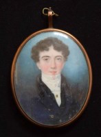 Lot 653 - De Garis, early 19th century, Portrait of a gentleman, miniature.