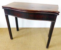 Lot 705 - George III mahogany fold-over card table