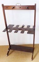 Lot 708 - Mid 19th century mahogany boot rack.