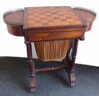 Lot 752 - Victorian rosewood games table