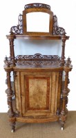 Lot 760 - Victorian figured walnut side cabinet