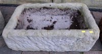 Lot 788 - Stone trough 59 x 37 x 20cm.