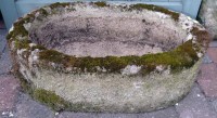 Lot 791 - Oval pre-cast trough 66 x 43 x 20cm.