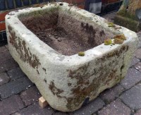 Lot 796 - Stone trough 80 x 57 x 34cm.