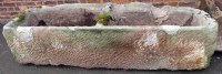 Lot 802 - Double stone trough 207 x 64 x 47cm.