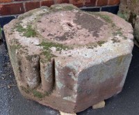 Lot 807 - Stone column base 71cm diameter and 26cm tall.