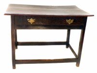Lot 539 - 18th century oak side table