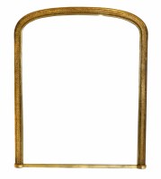Lot 476 - Late 19th century gesso framed over mantel mirror