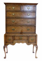 Lot 564 - Late 19th century Queen Anne design walnut chest on stand