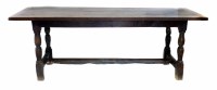 Lot 542 - 18th century oak refectory table