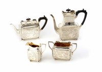 Lot 177 - Silver 4-piece tea and coffee set