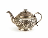 Lot 15 - Small Persian silver teapot