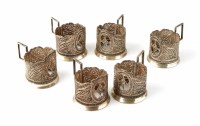 Lot 4 - 6 Persian silver filigree cup holders