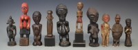 Lot 20 - Ten small African figures, carved in various
