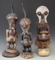 Lot 38 - Three Songye Nkisi Power figures or Fetishes, the