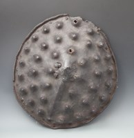 Lot 45 - Ethiopian hide shield, 60cm diameter     All lots
