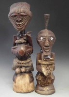 Lot 55 - Two Songye Nkisi Power figures or Fetishes, the