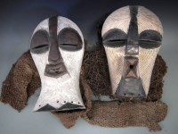 Lot 87 - Two Songye Kifwebe masks, the largest measures