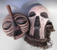 Lot 88 - Songye Kifwebe mask, and a Luba mask, the largest