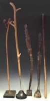 Lot 99 - African walking stick carved with a head possibly
