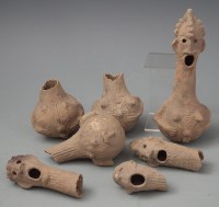 Lot 113 - Four Adamaw Anthropomorphic pottery vessels