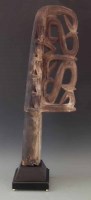 Lot 116 - Papua New Guinea canoe prow ornament carved in an