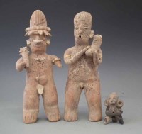 Lot 123 - Pair of Mexican terracotta figures possibly