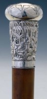 Lot 31 - Chinese Malacca cane with silver top