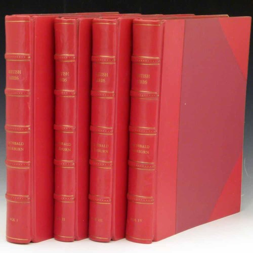 Lot 56 - Four red leather bound books by Thornburn.