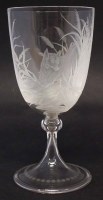 Lot 68 - Engraved glass goblet