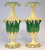 Lot 80 - Pair of English porcelain vases.