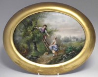 Lot 100 - Continental oval plaque