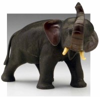 Lot 128 - Japanese bronze elephant Meiji period.
