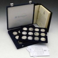 Lot 171 - Thirty-six Westminster proof silver (925) Crown