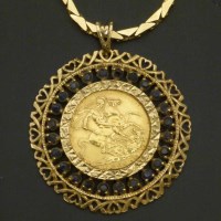 Lot 178 - Elizabeth II 1966 mounted sovereign on chain