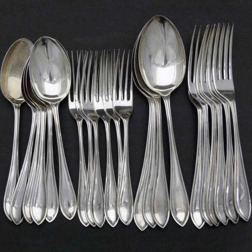 Lot 184 - Part suite of silver forks and spoons
