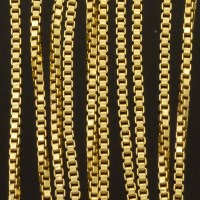 Lot 224 - Two 750 gold boxlink necklaces.